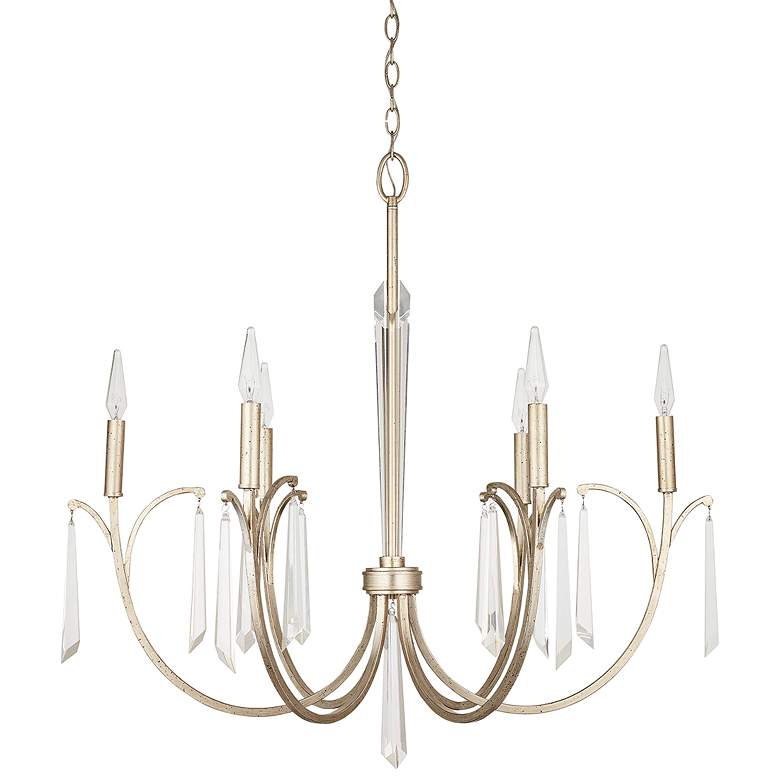 Image 2 Capital Gwyneth 33 1/2" Wide Winter Gold 6-Light Chandelier