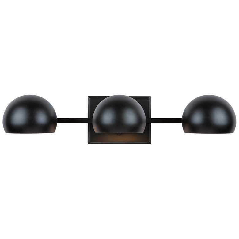 Image 1 Capital Hadley 24"W Matte Black 3-Light Vanity Bath Light