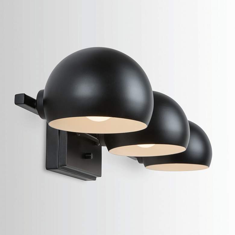 Image 5 Capital Hadley 24 inchW Matte Black 3-Light Vanity Bath Light more views