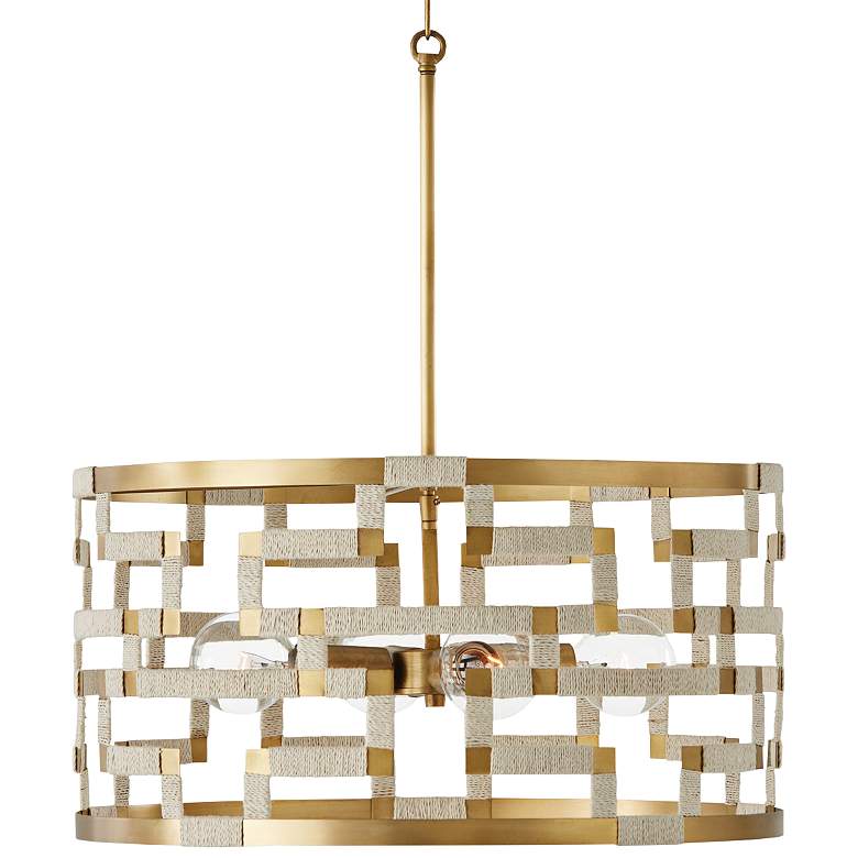 Image 3 Capital Hala 21 1/2" Wide Patinaed Brass 4-Light Pendant