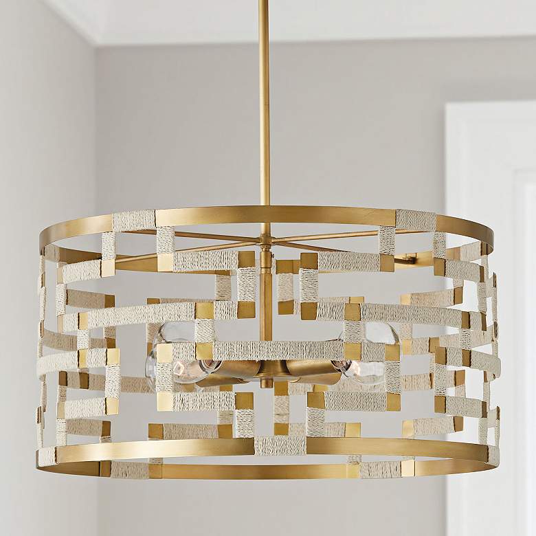 Image 2 Capital Hala 21 1/2" Wide Patinaed Brass 4-Light Pendant