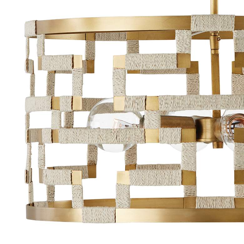 Image 4 Capital Hala 21 1/2" Wide Patinaed Brass 4-Light Pendant more views