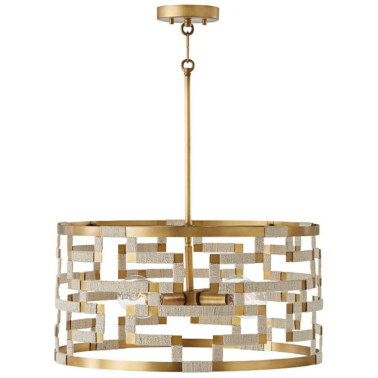 Image 5 Capital Hala 21 1/2" Wide Patinaed Brass 4-Light Pendant more views