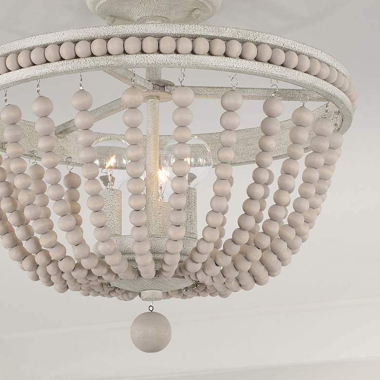 Image 4 Capital Handley 15 1/2"W Sand Dollar 3-Light Ceiling Light more views