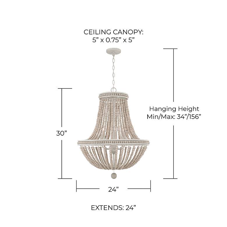 Image 5 Capital Handley 24" Wide Sand Dollar 6-Light Chandelier more views