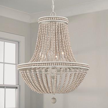 Capital Handley 24" Wide Sand Dollar 6-Light Chandelier