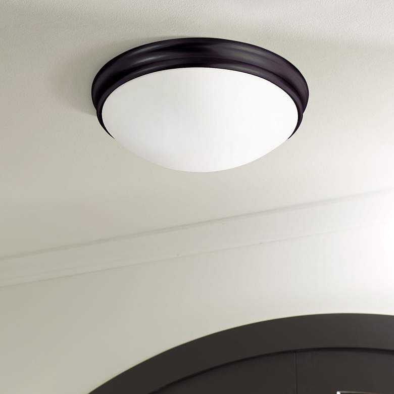 Image 1 Capital Hansen 12 1/2" Wide Matte Black Ceiling Light