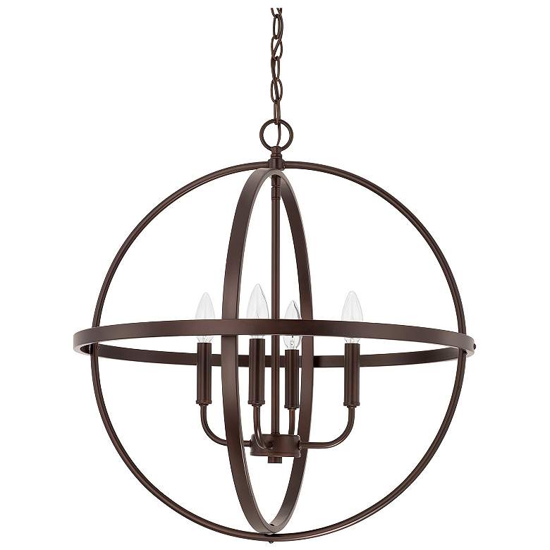 Image 1 Capital Hartwell 23" Wide Bronze 4-Light Pendant