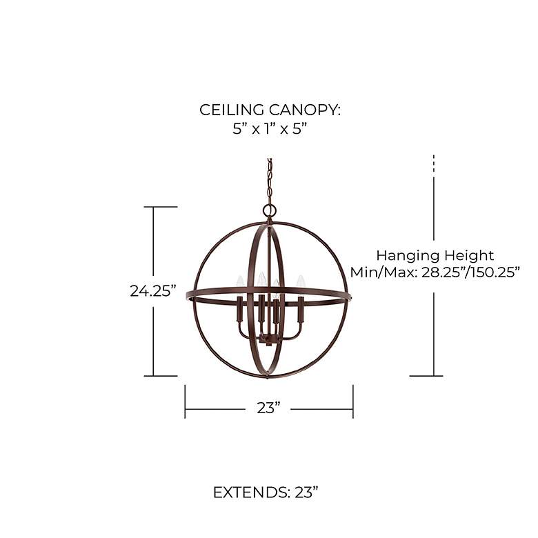 Image 2 Capital Hartwell 23" Wide Bronze 4-Light Pendant more views