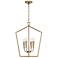 Capital Holden 16 3/4" Wide Aged Brass 4-Light Foyer Pendant