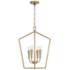 Capital Holden 16 3/4" Wide Aged Brass 4-Light Foyer Pendant