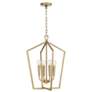 4_Capital Holden 16 3/4" Wide Aged Brass 4-Light Foyer Pendant more views