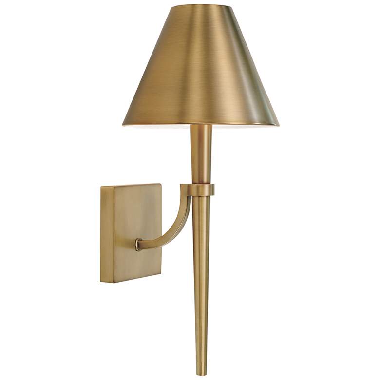 Image 2 Capital Holden 18 3/4" High Aged Brass Metal Wall Sconce