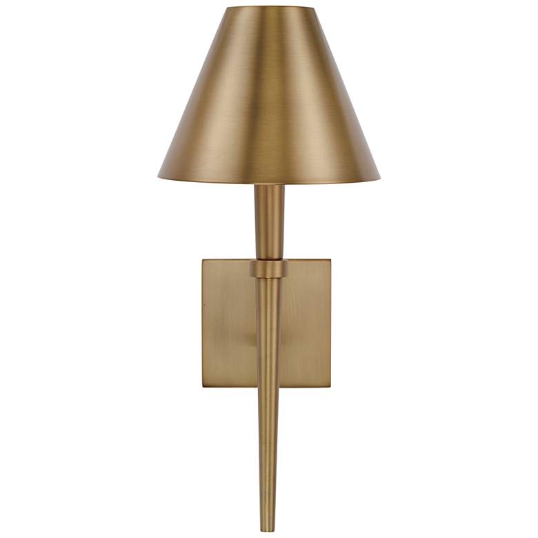 Image 4 Capital Holden 18 3/4" High Aged Brass Metal Wall Sconce more views