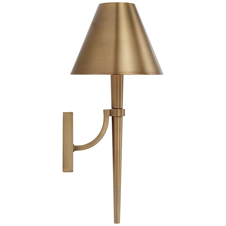 Image 5 Capital Holden 18 3/4 inch High Aged Brass Metal Wall Sconce more views