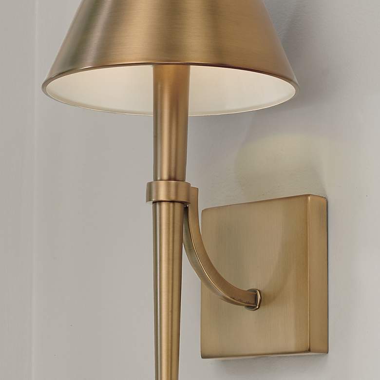Image 6 Capital Holden 18 3/4" High Aged Brass Metal Wall Sconce more views