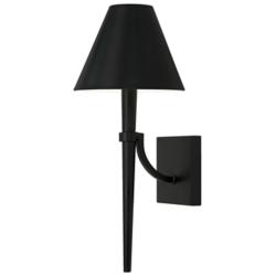 Capital Holden 18 3/4" High Matte Black Metal Wall Sconce
