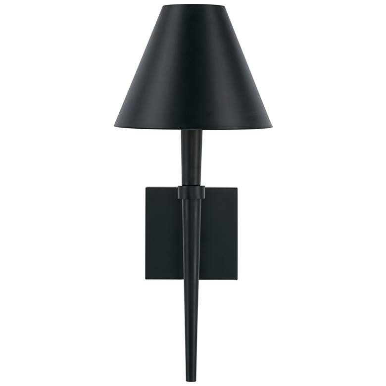 Image 4 Capital Holden 18 3/4 inch High Matte Black Metal Wall Sconce more views