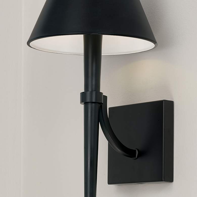 Image 6 Capital Holden 18 3/4 inch High Matte Black Metal Wall Sconce more views
