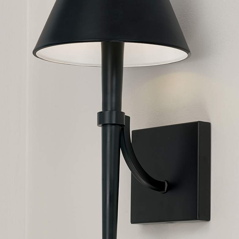 Image 6 Capital Holden 18 3/4" High Matte Black Metal Wall Sconce more views