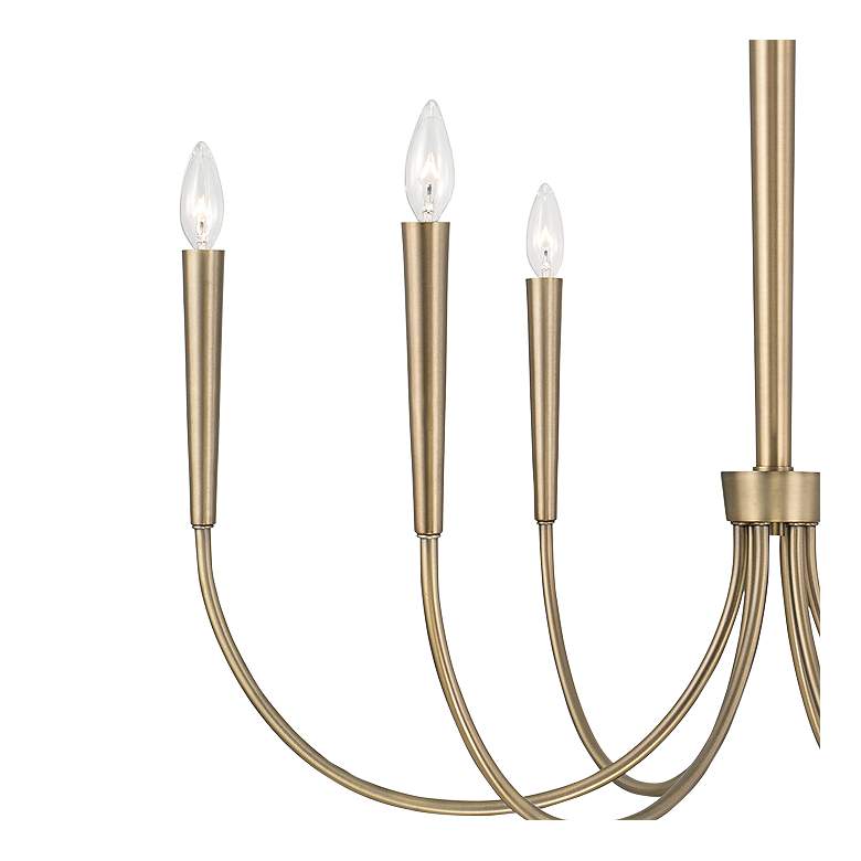 Image 3 Capital Holden 33" Wide Aged Brass 6-Light Candelabra Arm Chandelier more views