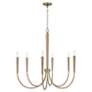 4_Capital Holden 33" Wide Aged Brass 6-Light Candelabra Arm Chandelier more views
