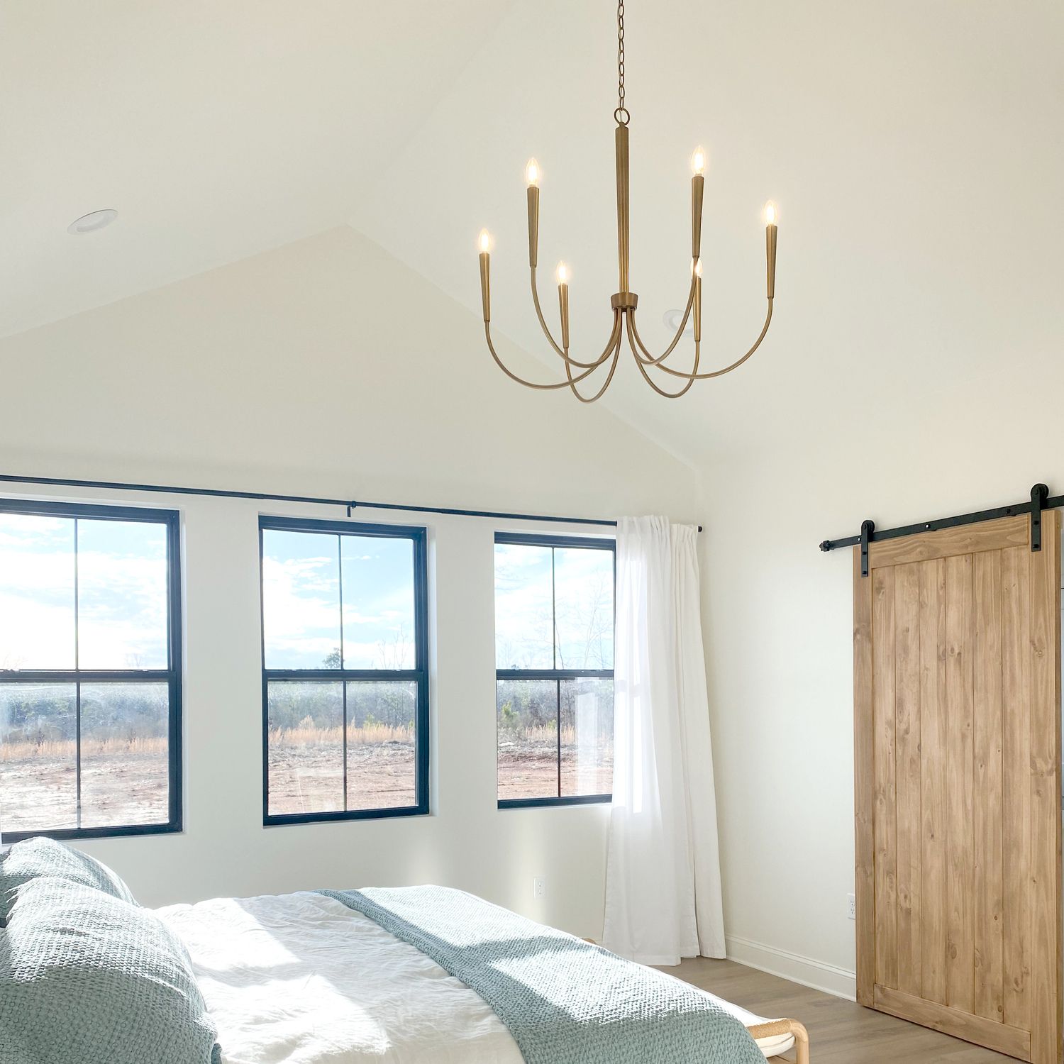 Image 6 Capital Holden 33" Wide Aged Brass 6-Light Candelabra Arm Chandelier more views