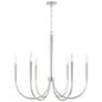 2_Capital Holden 33" Wide Polished Nickel 6-Light Chandelier