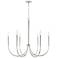 Capital Holden 33" Wide Polished Nickel 6-Light Chandelier