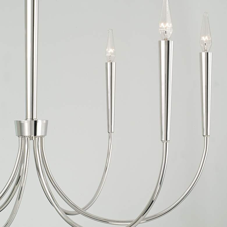 Image 4 Capital Holden 33" Wide Polished Nickel 6-Light Chandelier more views