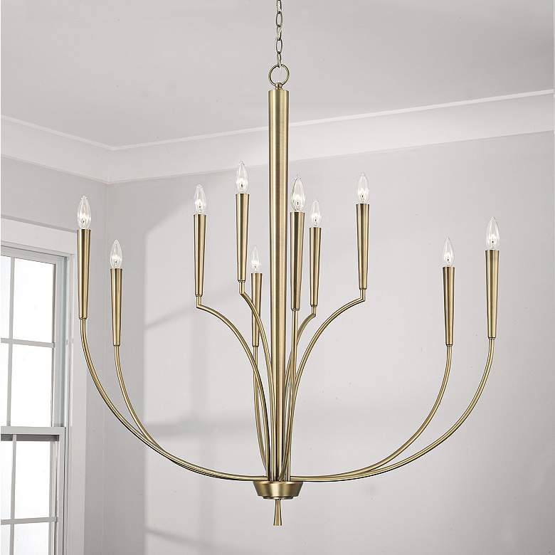 Image 1 Capital Holden 40" Wide Aged Brass 10-Light Chandelier
