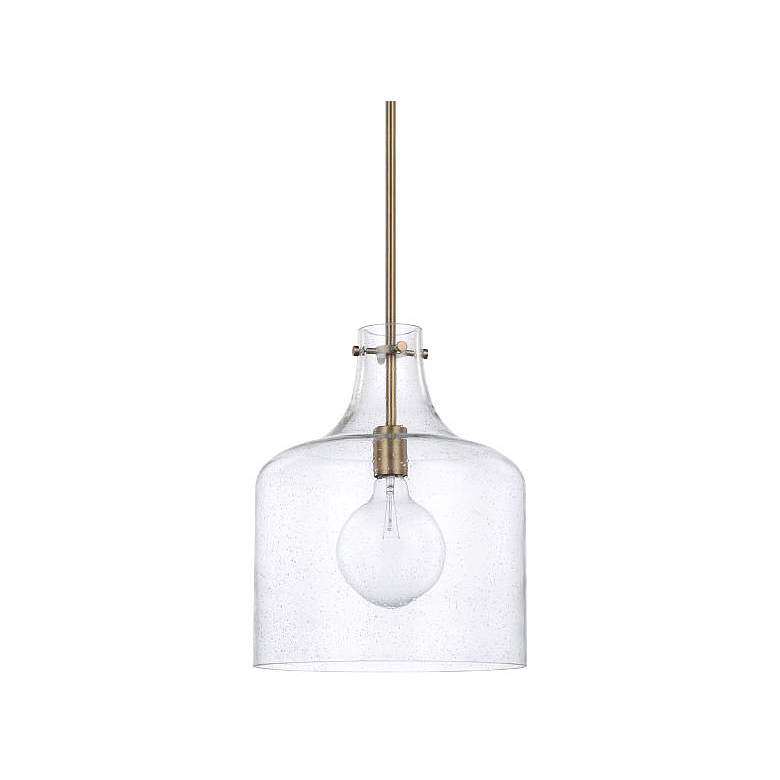 Image 1 Capital Homeplace 11 3/4 inch Wide Aged Brass Mini Pendant Light