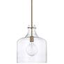 Capital Homeplace 11 3/4" Wide Aged Brass Mini Pendant Light