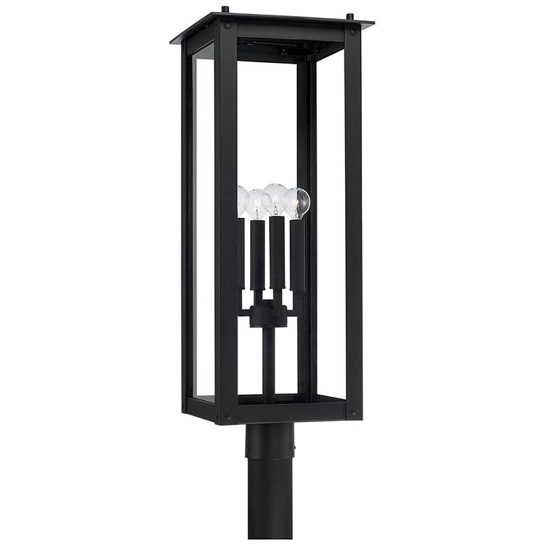 Image 2 Capital Hunt 29" High Black 4-Light Outdoor Post Lantern