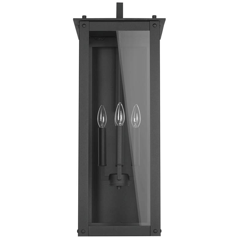 Image 1 Capital Hunt 29"H Black 4-Light Outdoor Lantern Wall Light