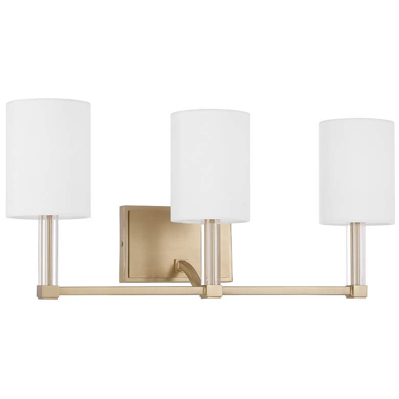 Image 2 Capital Ingrid 24" Wide Matte Brass 3-Light Bath Light