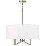 2_Capital Ingrid 24" Wide Matte Brass 4-Light Drum Pendant