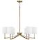 Capital Ingrid 32" Wide Matte Brass 6-Light Shade Chandelier