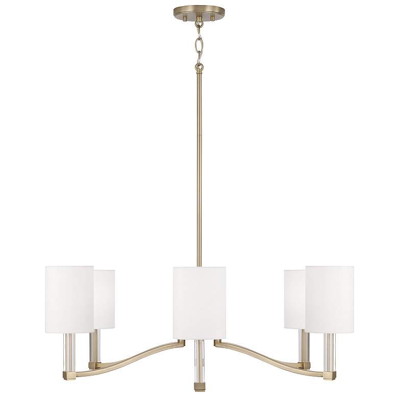 Image 4 Capital Ingrid 32" Wide Matte Brass 6-Light Shade Chandelier more views