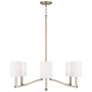 4_Capital Ingrid 32" Wide Matte Brass 6-Light Shade Chandelier more views
