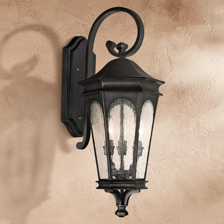 Image 1 Capital Inman Park 27 inchH Scroll Bronze Outdoor Wall Light