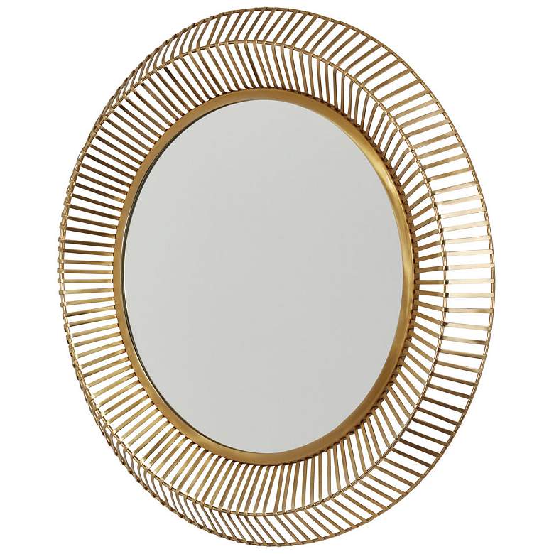 Image 3 Capital Inverness Matte Brass 34" Round Wall Mirror more views