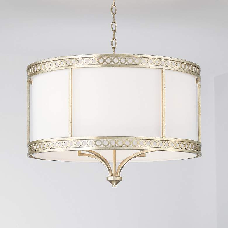Image 3 Capital Isabella 26" Wide Winter Gold Drum Pendant Light more views