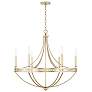 2_Capital Isabella 30 1/4" Wide Winter Gold 6-Light Chandelier