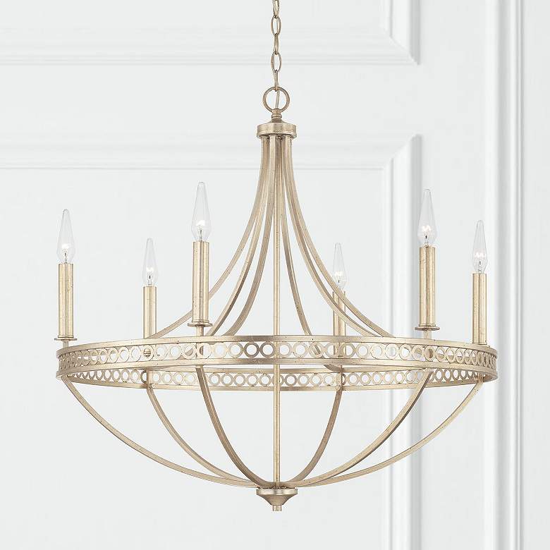 Image 3 Capital Isabella 30 1/4" Wide Winter Gold 6-Light Chandelier more views