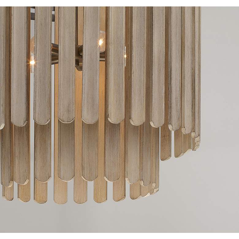 Image 3 Capital Jada 24"W Dark Brass and Mango Wood Pendant Light more views