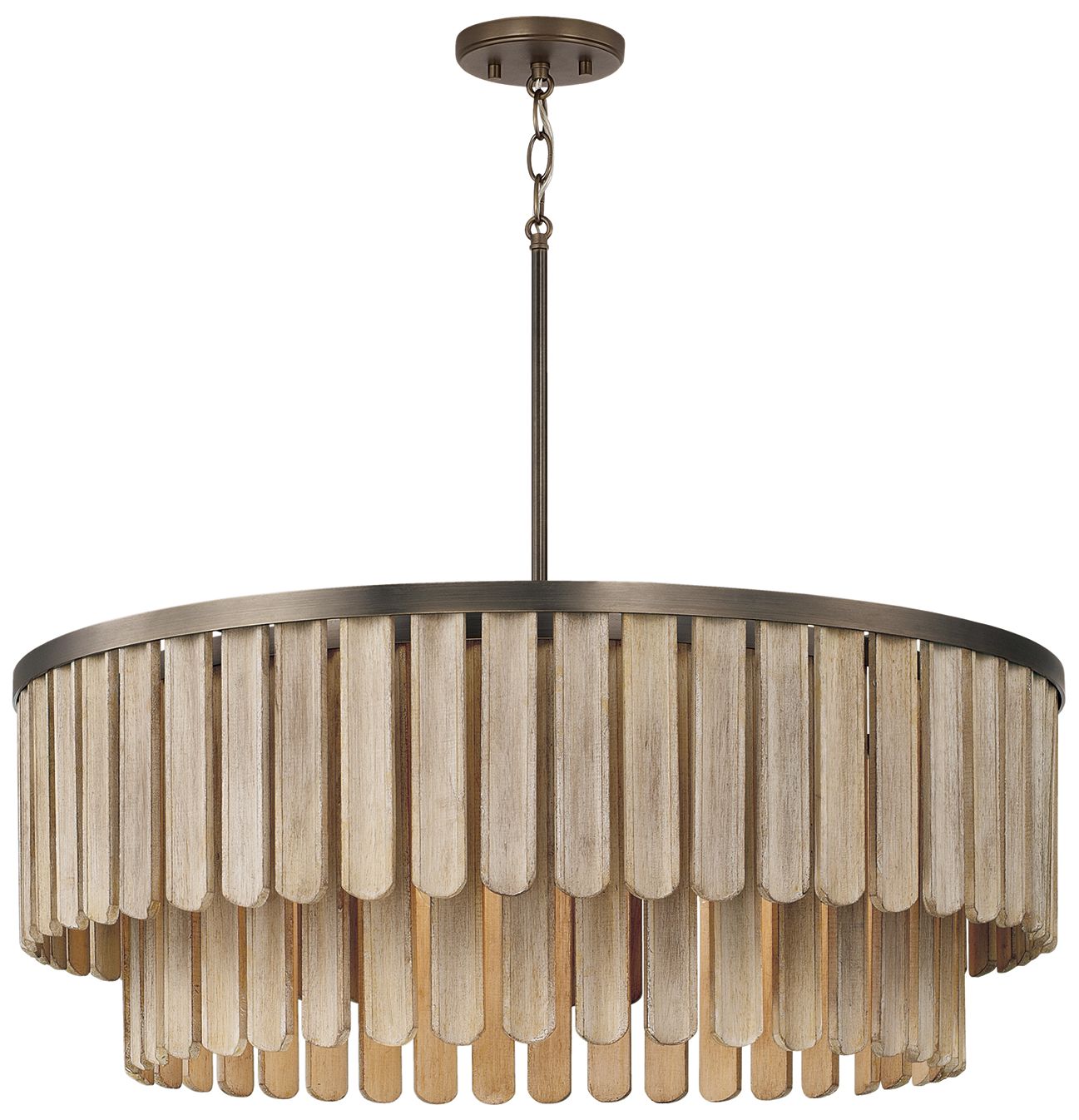Capital Jada 30" Wide Dark Brass 2-Layer Pendant Light