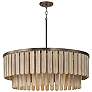 Capital Jada 30" Wide Dark Brass 2-Layer Pendant Light