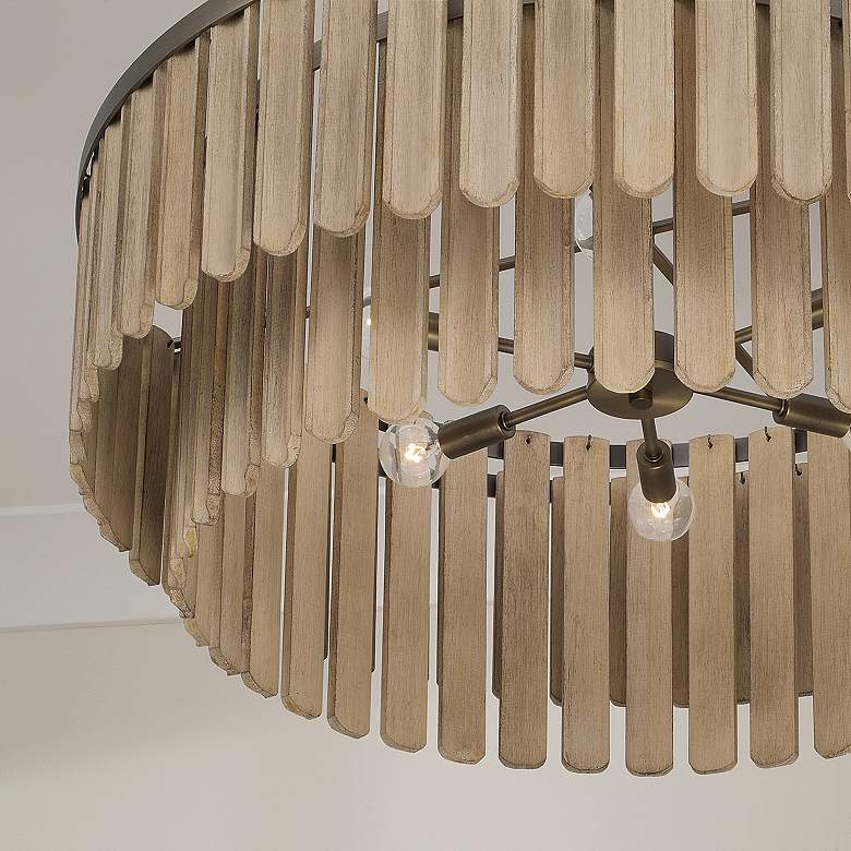 Image 3 Capital Jada 30" Wide Dark Brass 2-Layer Pendant Light more views