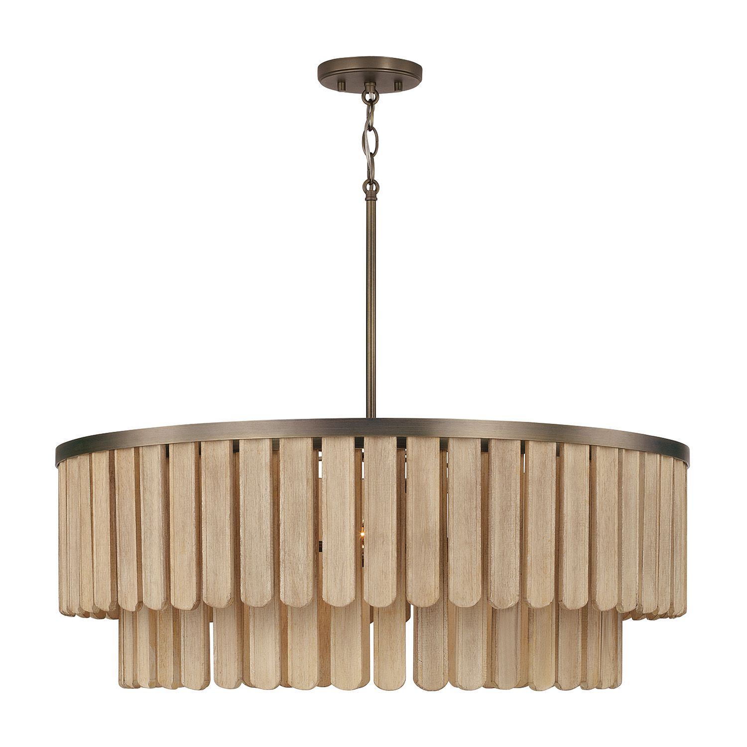 Image 4 Capital Jada 30" Wide Dark Brass 2-Layer Pendant Light more views